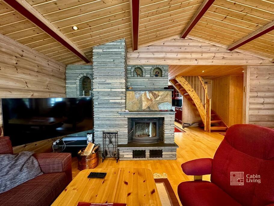 Large Cabin Sjusjoen Best View, Sauna, Ski Inout Eksteriør billede